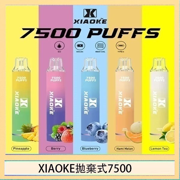 XIAOKE拋棄式7500 梟客XIAOKE一次性電子菸拋棄式7500口